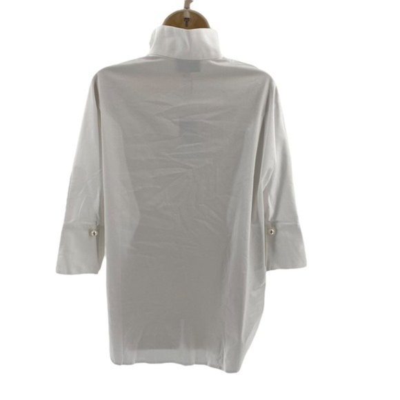 Tuckernuck | NEW Blanc Willow Three-quarter Sleeve Blouse in White Size M - Picture 7 of 11